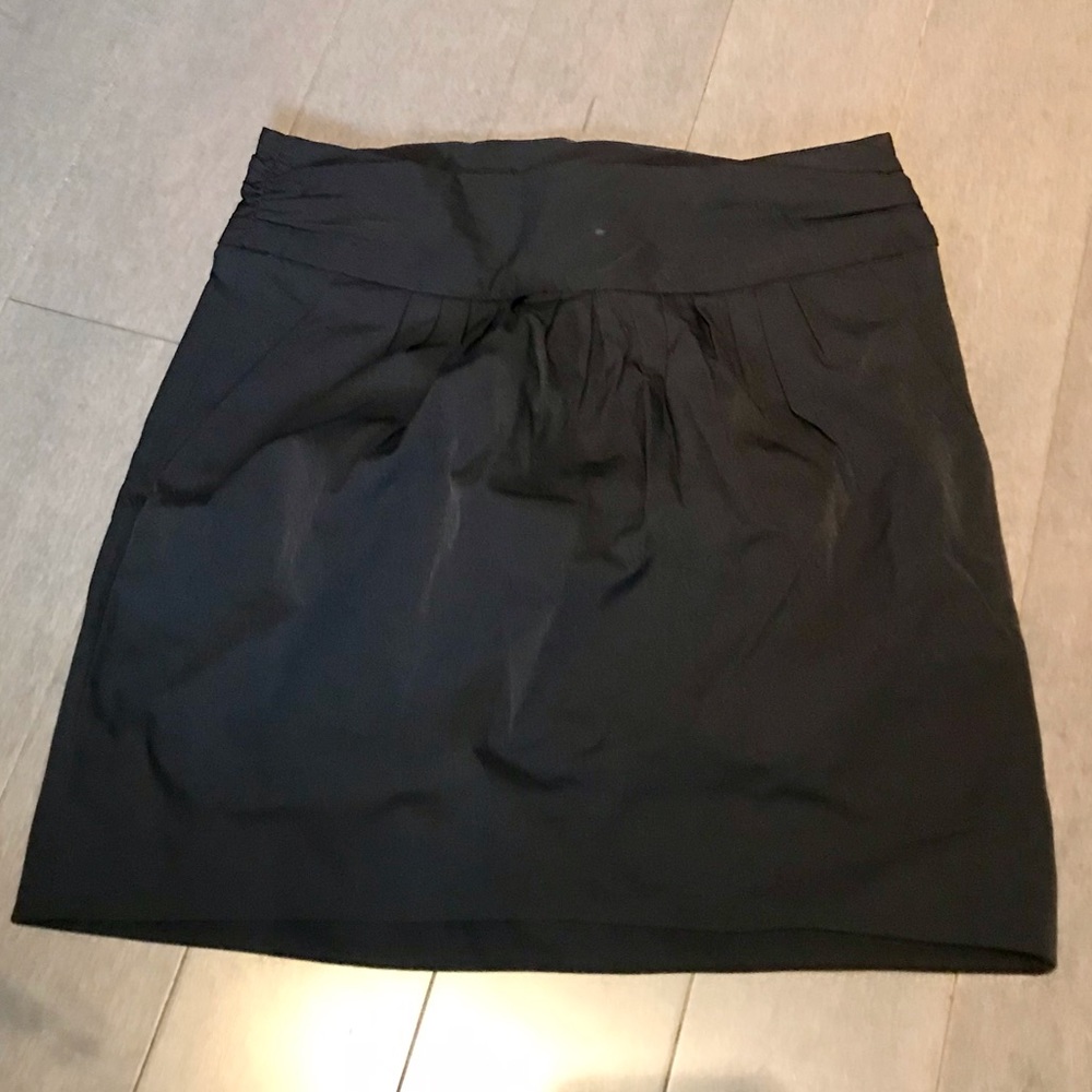 Banana Republic Black Ruched Mini Skirt